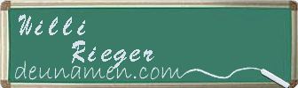 Willi Rieger Visitenkarte